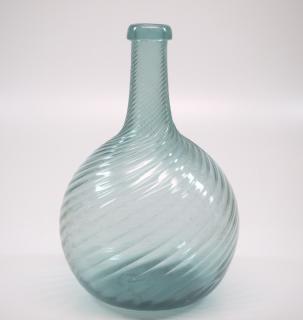 Appraisal: Pattern An early th century pattern-molded glass globular bottle Midwestern