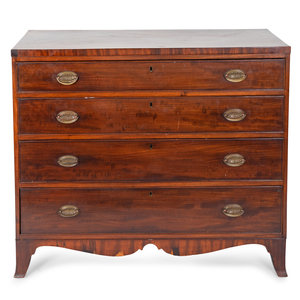 Appraisal: A George III Style Mahogany Chest of Drawers TH TH