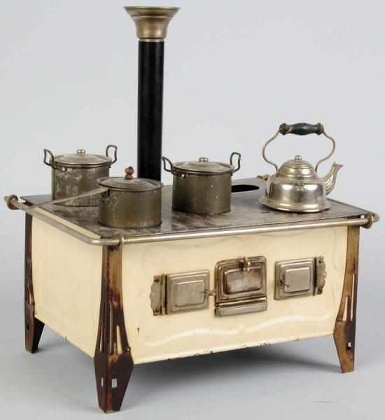 Appraisal: Early Tin Child's Toy Stove Marked Gesetzel on top Includes