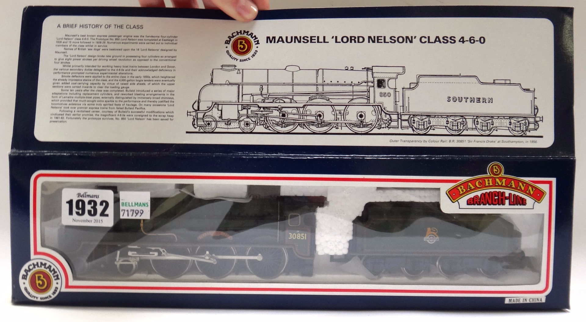 Appraisal: Three Bachmann OO gauge locomotives 'Sir Martin Frobisher' 'Lord Ason'