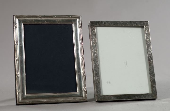 Appraisal: Two Sterling Silver Photograph Frames one a George V sterling