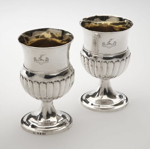 Appraisal: A pair of George III goblets by Robert Hennell London