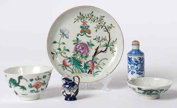 Appraisal: Chinese Tablewares Plus Chinese a group of three tablewares including