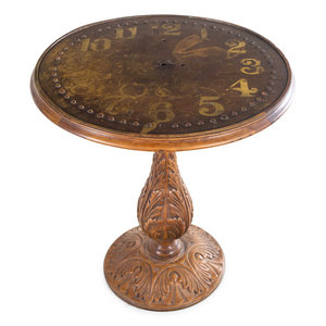 Appraisal: A Continental Brass Clock Dial Converted to a Table th