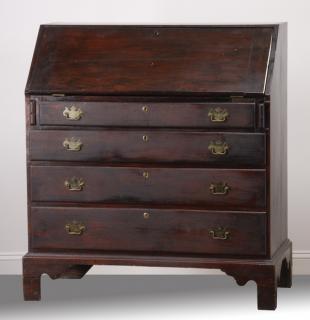 Appraisal: th century Georgian slant front writing desk Georgian mahogany slant