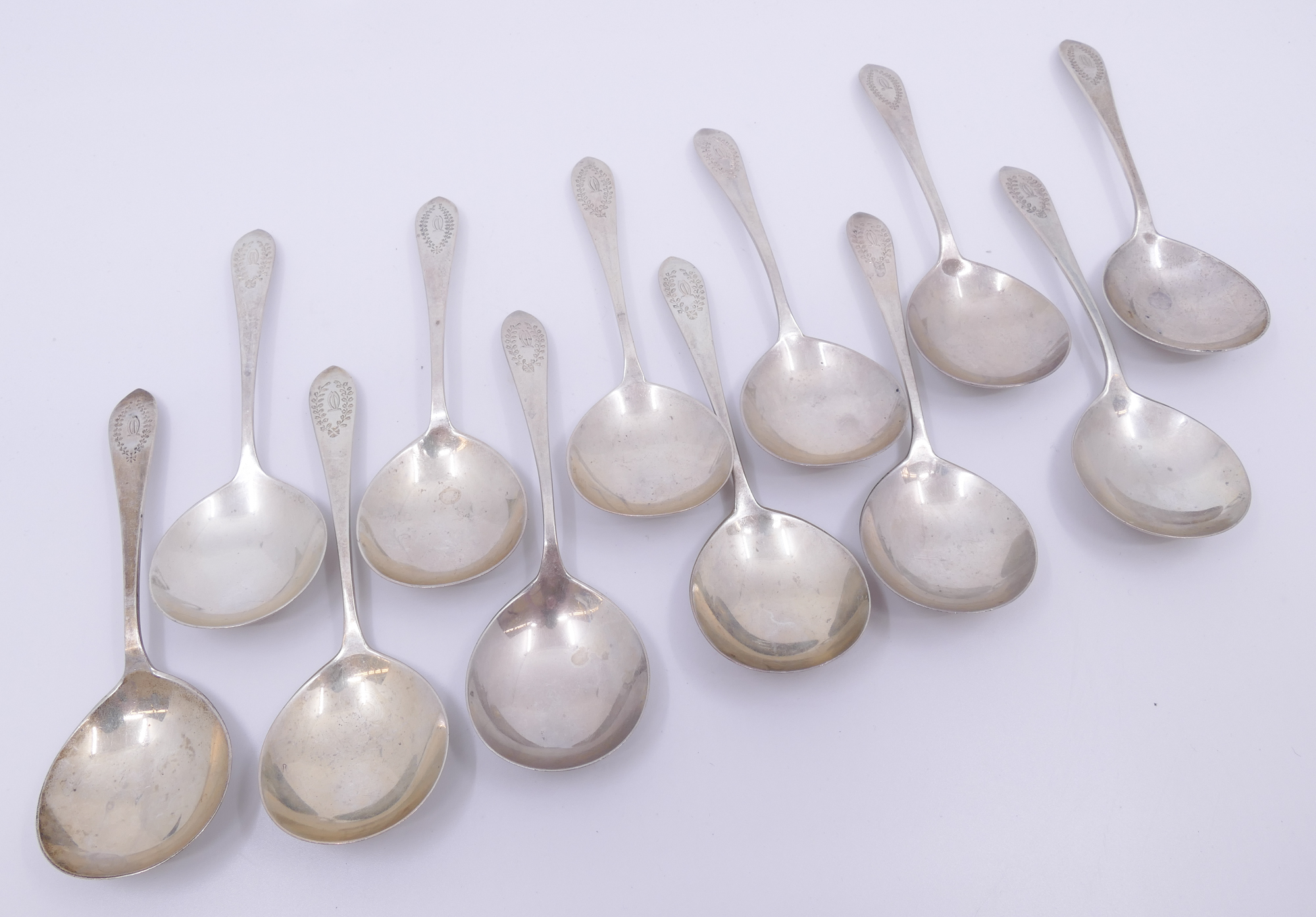 Appraisal: Set pc American Sterling Soup Spoons- g TW