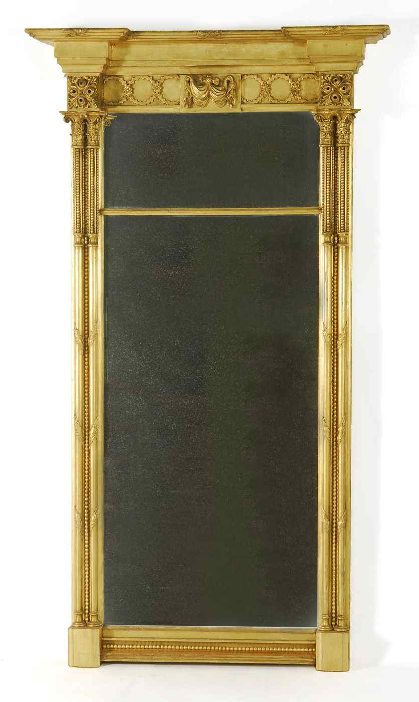 Appraisal: ANTIQUE AMERICAN FEDERAL GILT HALL MIRRORSecond Quarter of the th