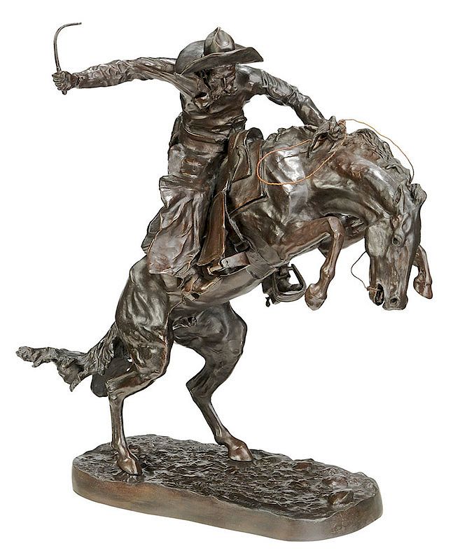 Appraisal: After Frederic Sackrider Remington New York - The Bronco Buster