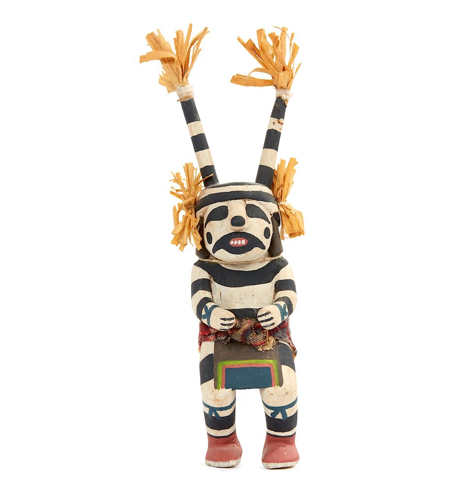 Appraisal: Hano Clown Kachina Koshari Neil David Sr Hano Clown Kachina