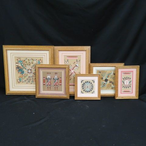 Appraisal: pc Collection of Indian Sand Art all framed all different