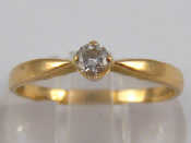 Appraisal: A Soviet Russian hallmarked standard approx carat gold diamond solitaire