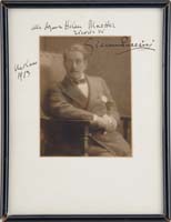 Appraisal: TWO AUTOGRAPHED PHOTOS GIACOMO PUCCINI AND RUDOLPH GANZ Inscribed to