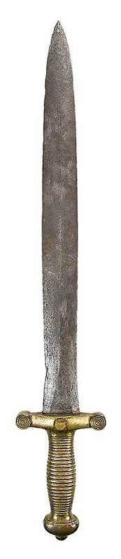 Appraisal: Land Transport Corps Sword British th century double-edged blade ribbed