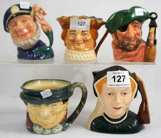 Appraisal: Royal Doulton Small Character Jugs Smuggler D seconds Jane Seymour