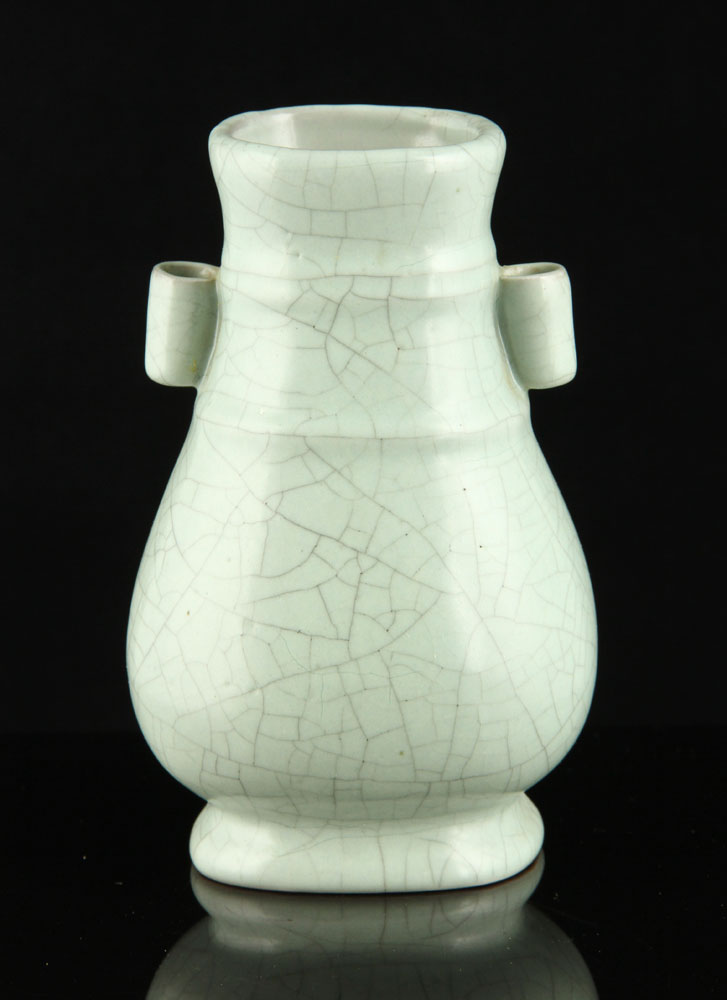 Appraisal: - Chinese Crackle Glaze Vase Chinese crackled glazed vase h