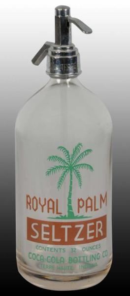 Appraisal: Coca-Cola Royal Palm Seltzer Bottle Description s Complete with original