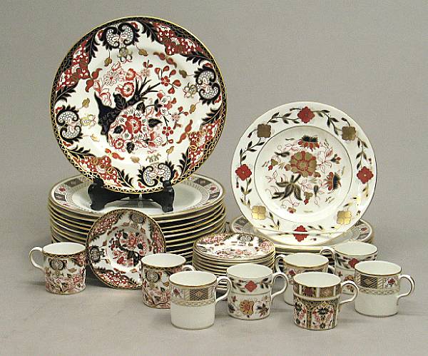 Appraisal: A group of Royal Crown Derby bone china in five