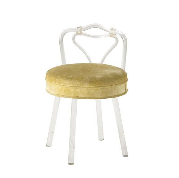 Appraisal: GROSVELDT HOUSE Lucite vanity stool x