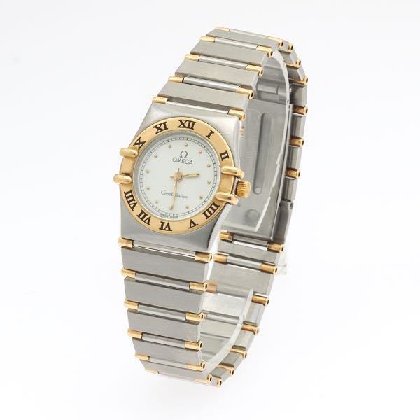 Appraisal: LADIES' OMEGA CONSTELLATION TWO TONE WATCH case width mm Stainless