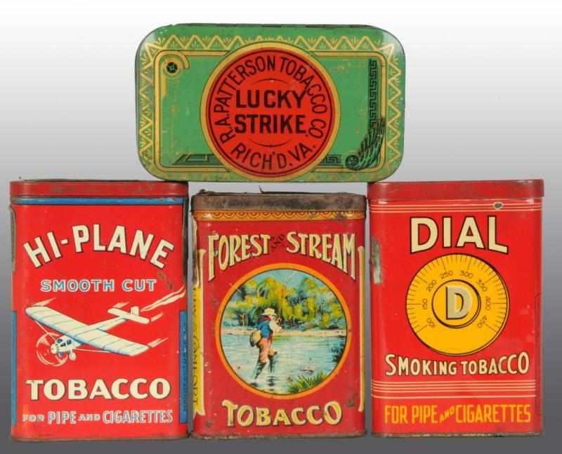 Appraisal: Lot of Pocket Tobacco Tins Description Includes one Lucky Strike