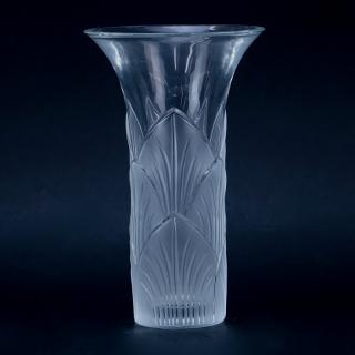 Appraisal: Lalique Crystal Lotus Vase Signed Good condition Measures - H