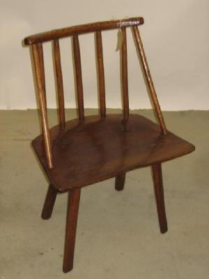 Appraisal: AN ASH AND OAK PRIMITIVE CHAIR the stick back with