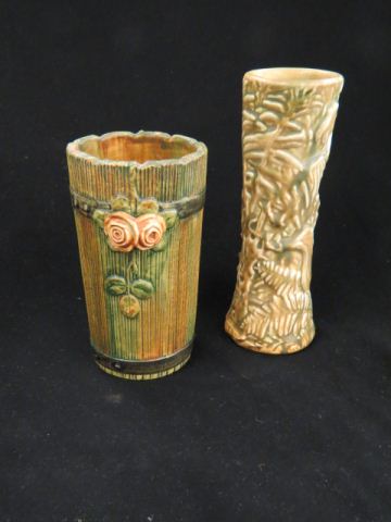 Appraisal: Weller Art Pottery Vases woodcraft other