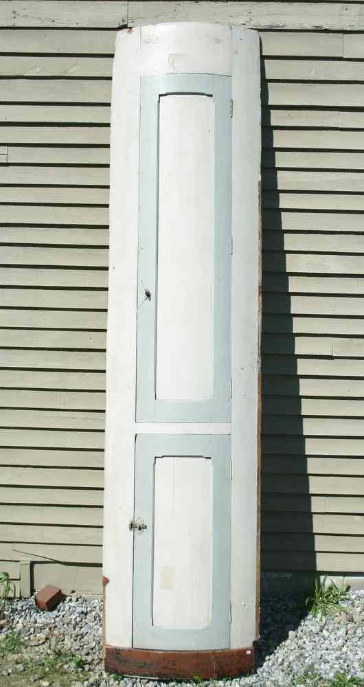 Appraisal: CORNER CABINET FRONT - th c French door bow front