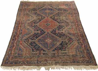 Appraisal: An Antique Estate Persian Shiraz Luri Carpet Apprx x '-