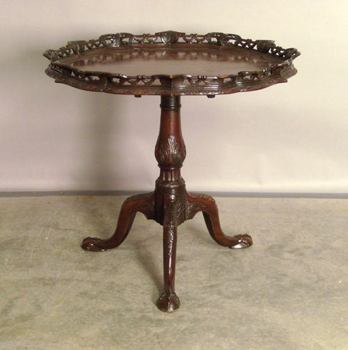 Appraisal: George III style mahogany tea table th c h w