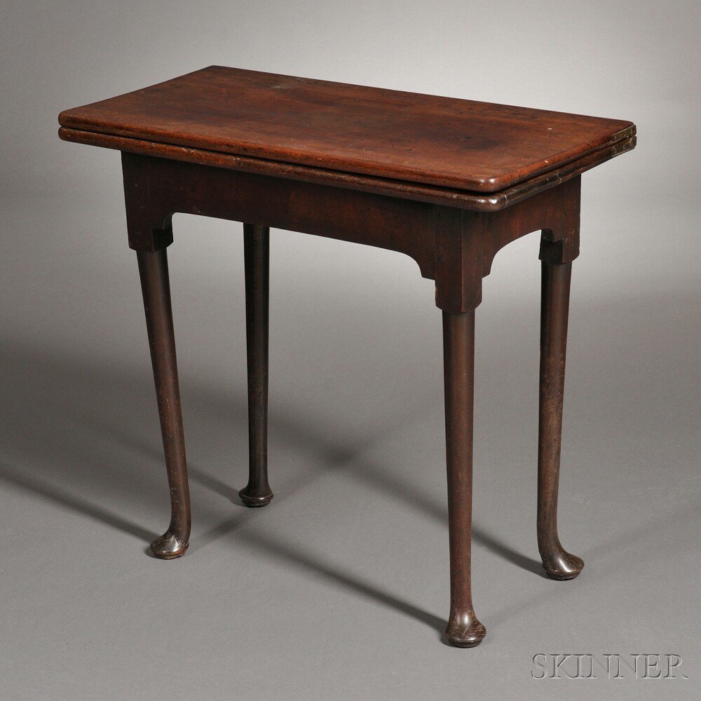 Appraisal: Queen Anne Gate-leg Games Table England th century raised on