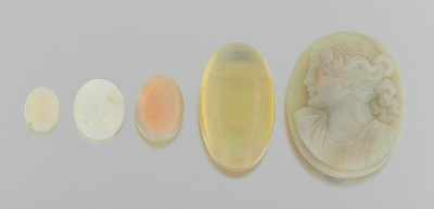 Appraisal: A Group of Loose White Opal Gems Including a Cameo