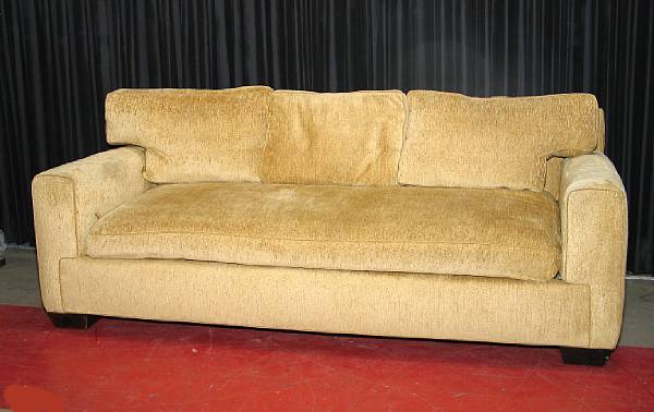 Appraisal: A Contemporary upholstered sofa modern height in width ft depth