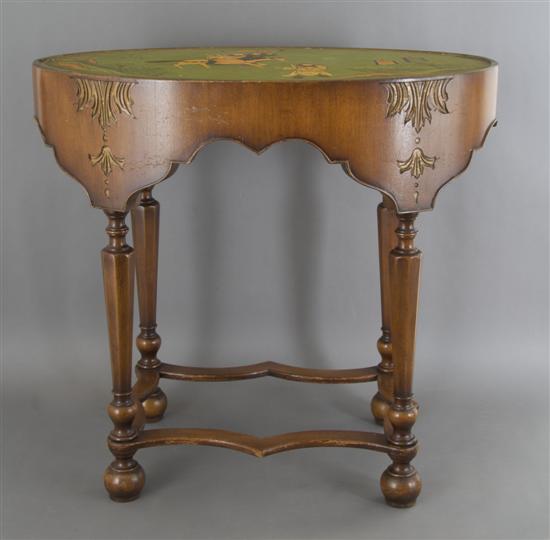 Appraisal: An Asian Style Oval Occasional Table Height x width x