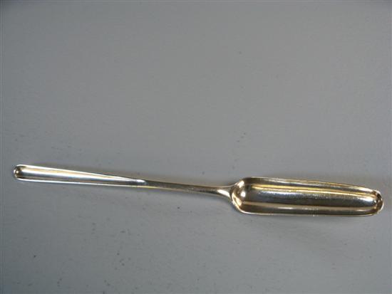 Appraisal: George III silver marrow scoop London oz long