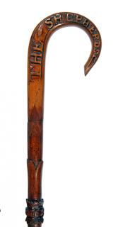 Appraisal: Folk Art Shepherd s Cane- Ca - The Shepherds and