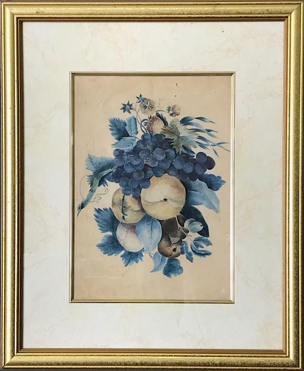 Appraisal: American Watercolor Still Life American watercolor still life of fruit