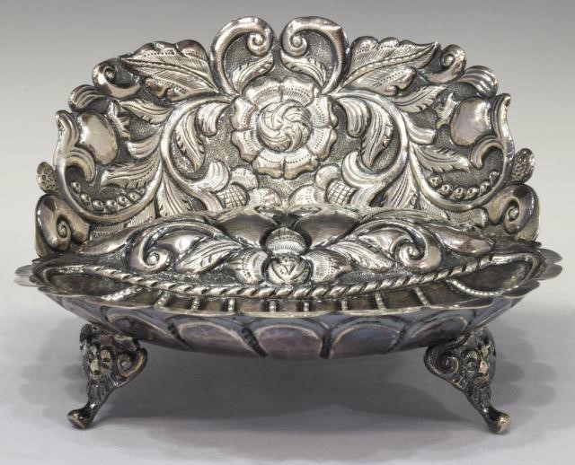 Appraisal: Spanish Colonial style sterling silver baptismal bowl th c the