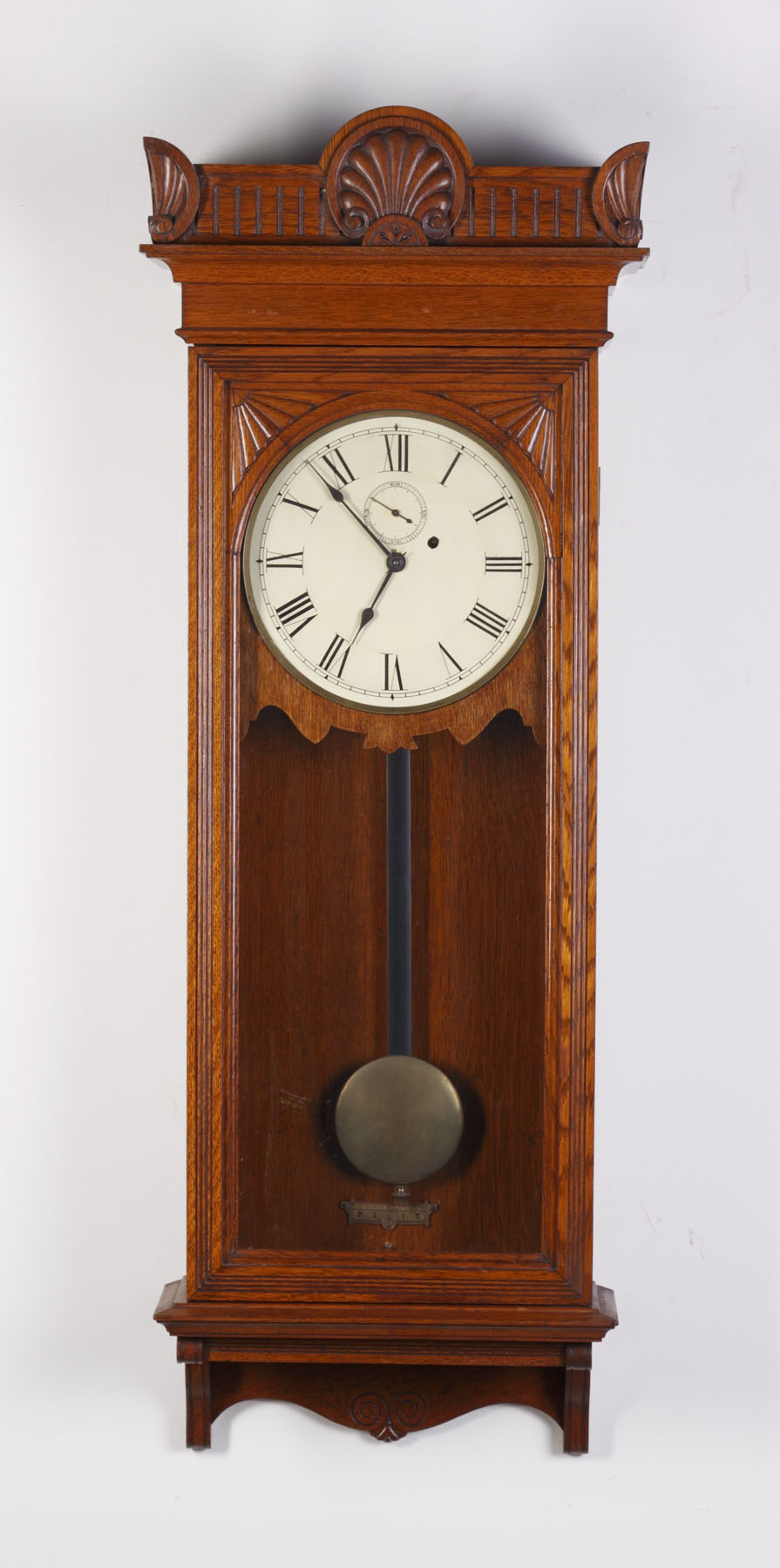 Appraisal: Seth Thomas Wall Regulator Carved oak case in original finish