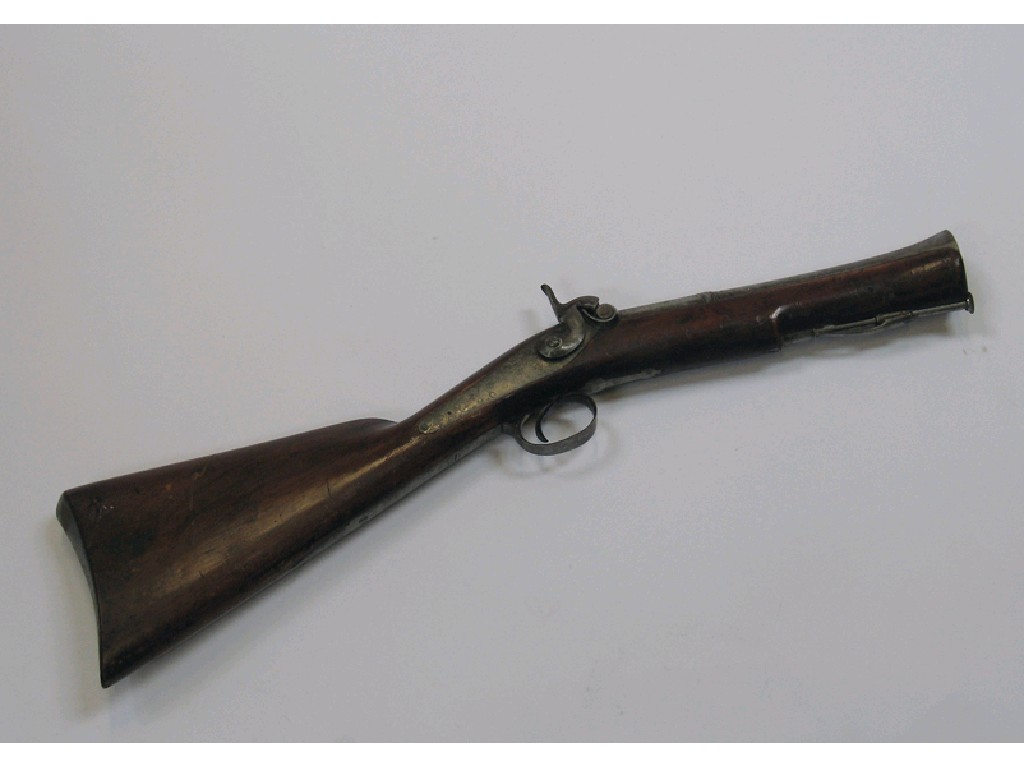 Appraisal: A SHORT BARRELLED BLUNDERBUSS the barrel stamped PR EXR and