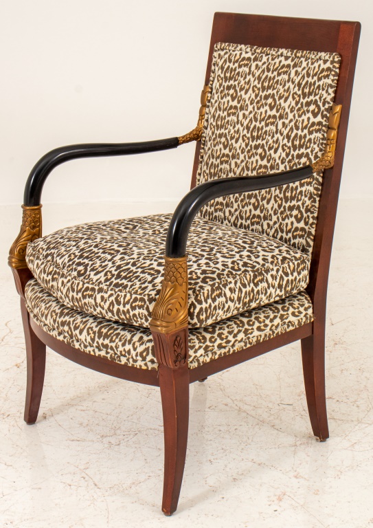 Appraisal: FRENCH CONSULAT STYLE ARM CHAIR French Consulat style arm chair