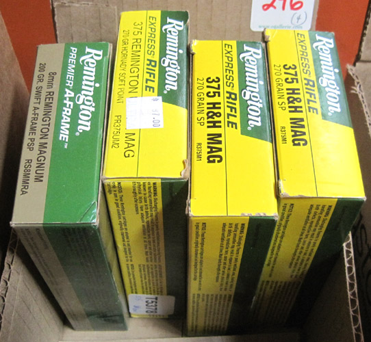 Appraisal: FOUR BOXES OF BIG GAME AMMUNITION Remington Express in H