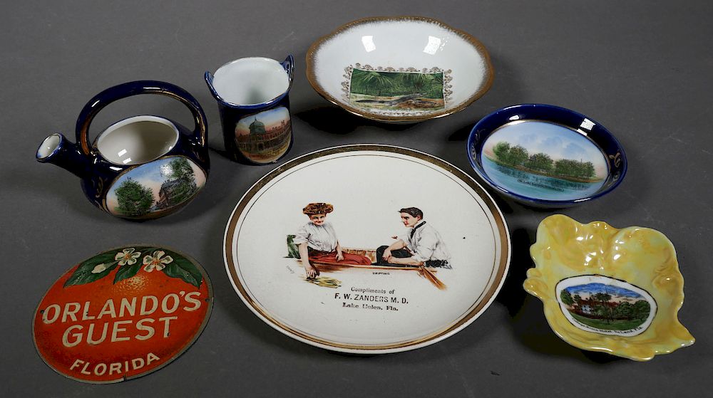 Appraisal: ORLANDO area Souvenir items Seven vintage souvenir items from the