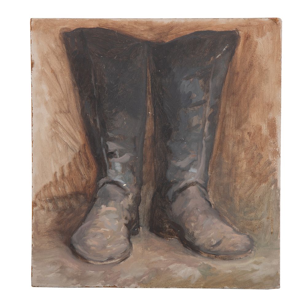 Appraisal: Nathaniel K Gibbs Boots of the Soldier oil American -