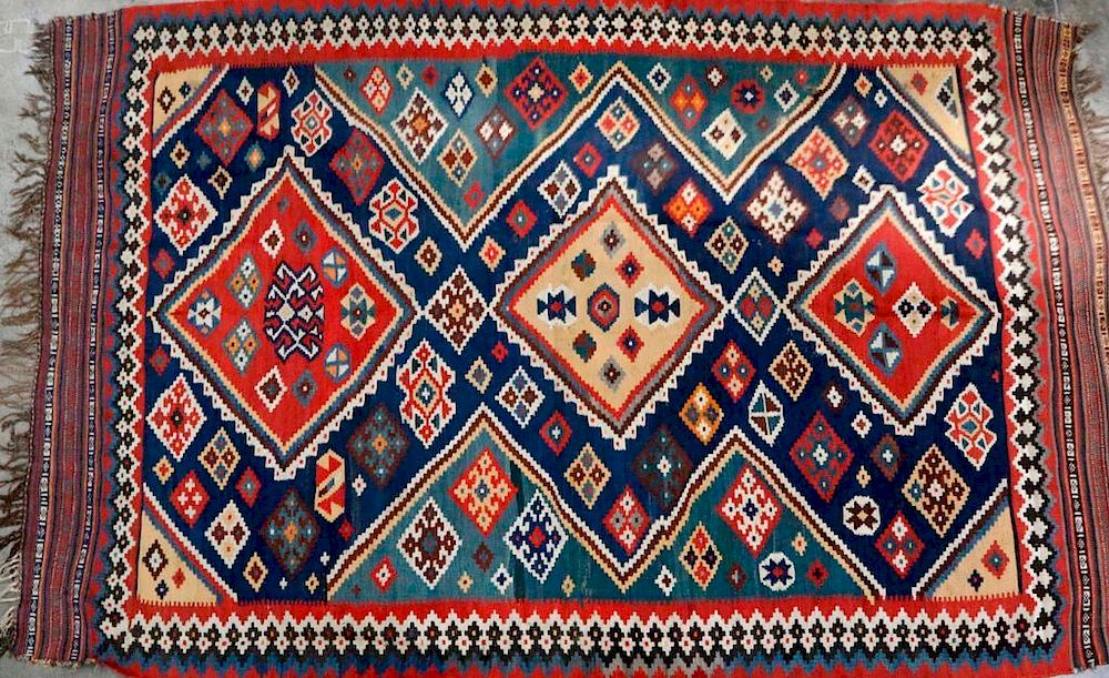 Appraisal: Qashqai kilim Mid- th Century Qashqai kilim Iran Approximately x