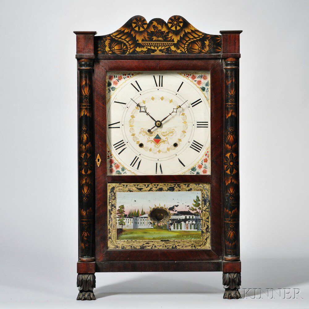 Appraisal: Seth Thomas Stenciled Transition Shelf Clock Plymouth Connecticut c with