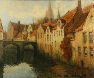 Appraisal: Painting Georges Hippolyte Dilly Georges Hippolyte Dilly French - Canal