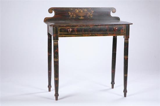 Appraisal: PAINTED DRESSING TABLE New England early th century pine One-drawer