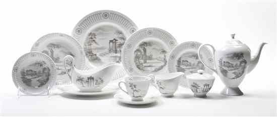 Appraisal: A Tuscan Porcelain Dinner Service for Twelve in the Olympus