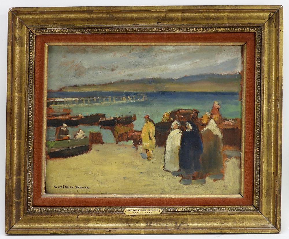 Appraisal: George Elmer Browne Impressionist Beach Painting Massachusetts Connecticut - Impressionist